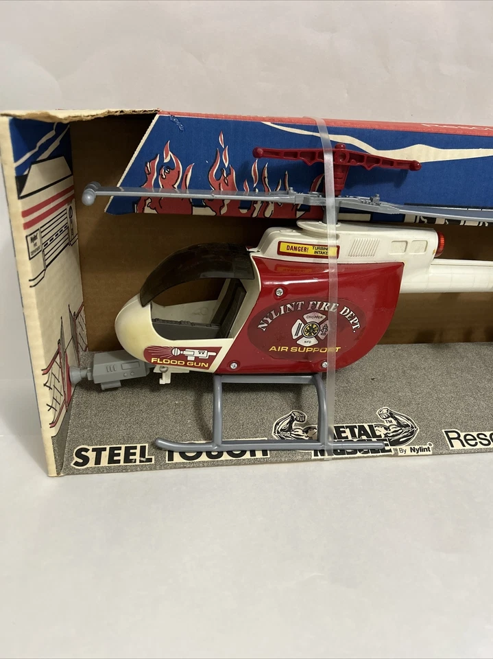 Vintage NYLINT Metal Muscle Rescue Chopper MIB Boxed Korea - Image 2 of 4