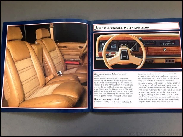 1986 Jeep Grand Wagoneer 12-page Original Car Dealer Sales Brochure Catalog Foto 3 de 4