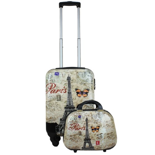 Maleta de mano Cabina con Neceser 4 ruedas 360º Paris | eBay