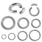 Earring Nose Ring Labret Septum 2pcs. 16G-2G Surgical Steel Segment Ring