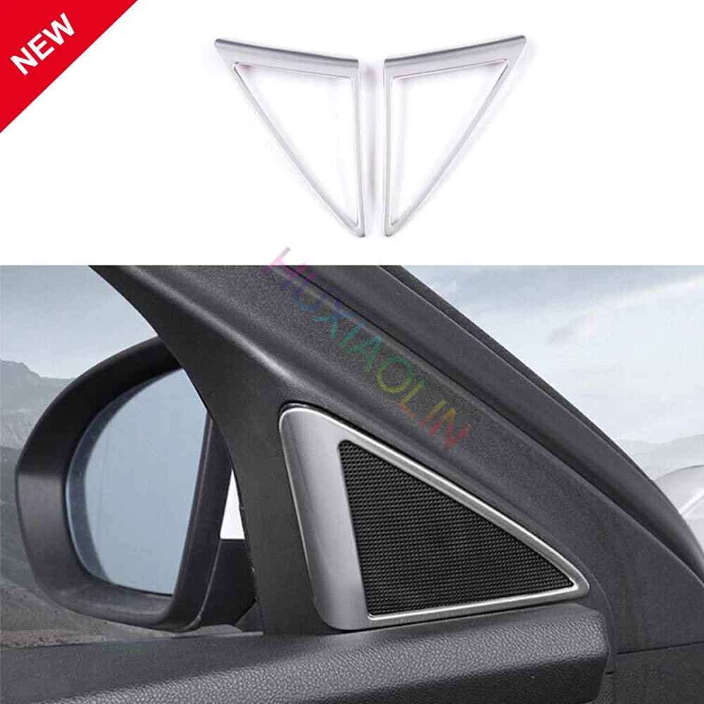 For Buick Regal 2017-20 Front Triangle A Pillar Cover Trim Silver Steels 2PC