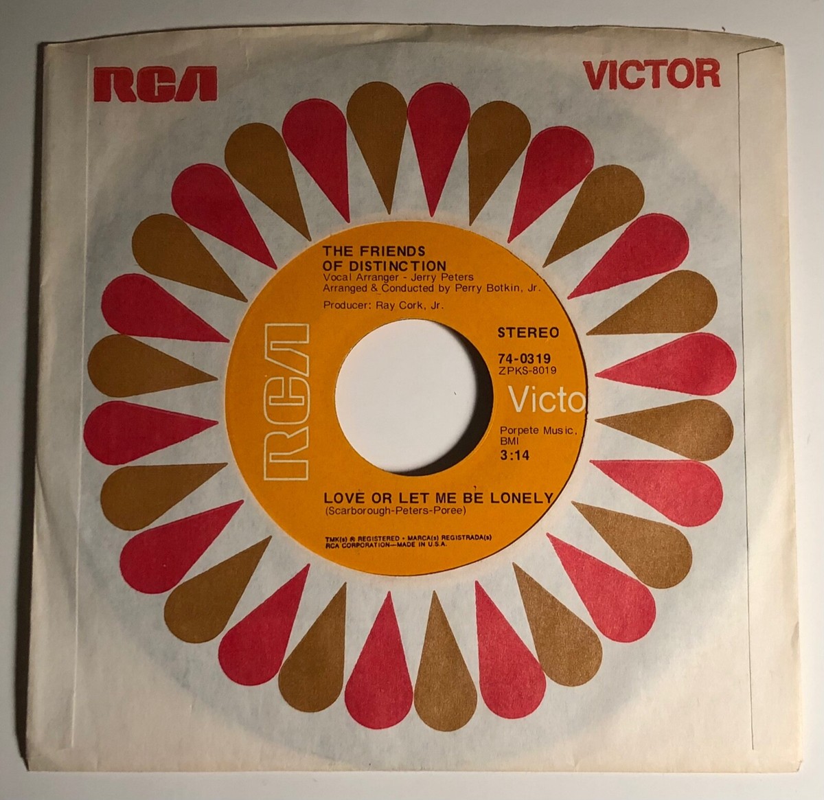 洋楽 TheFriendsOfDistinction/Friend&People The Friends of Distinction / Love Or Let Me Be Lonely / 1970