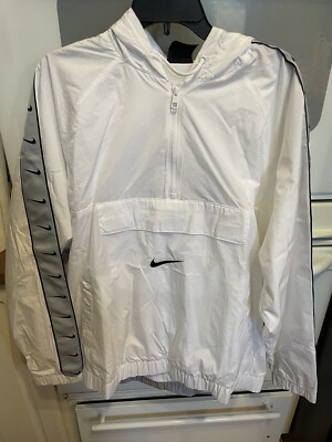 Nike Mens Swoosh Windbreaker Pull Over Hoodie Jacket Half Zip Large  CV9167-100