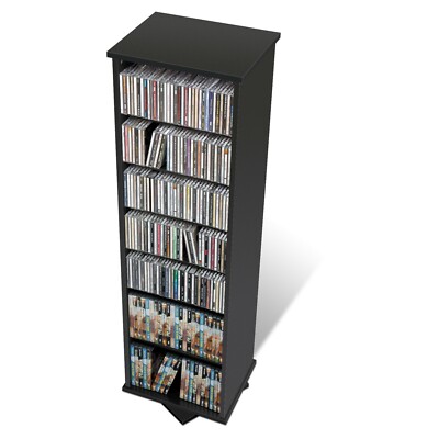 Prepac 2 Sided 512 CD 220 DVD Media Storage Spinning Tower D