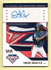 2019 Stars & Stripes SILHOUETTES Enrique Bradfield #/3 RC AUTO 4-CLR PATCH VANDY