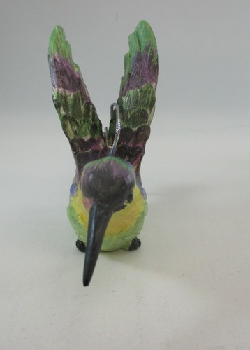 iN Purple green yellow blue HUMMINGBIRD FIGURINE ORNAMENT Ganz ex22840 - Picture 2 of 7