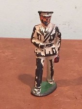 Antique Vintage BARCLAY Lead Toy Soldier Navy Doctor in White with Red Bag