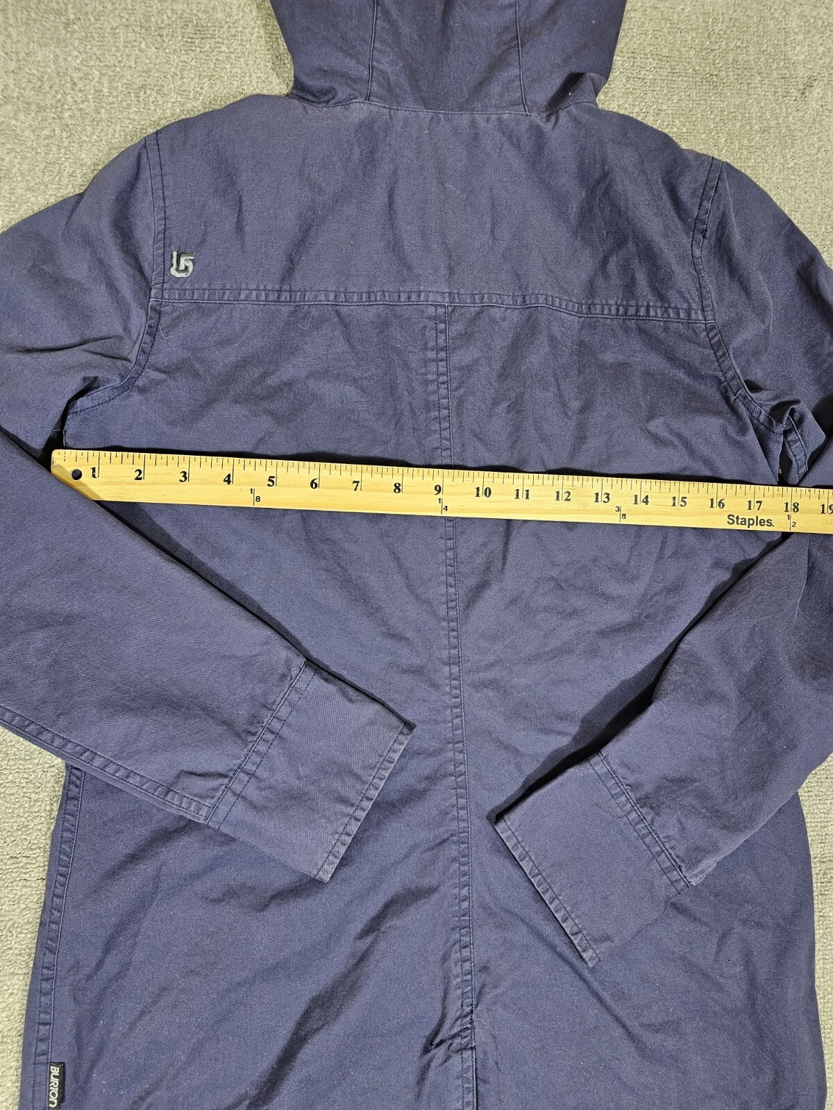 burton button up plaid lining hoodie drawstring outdoor jacket