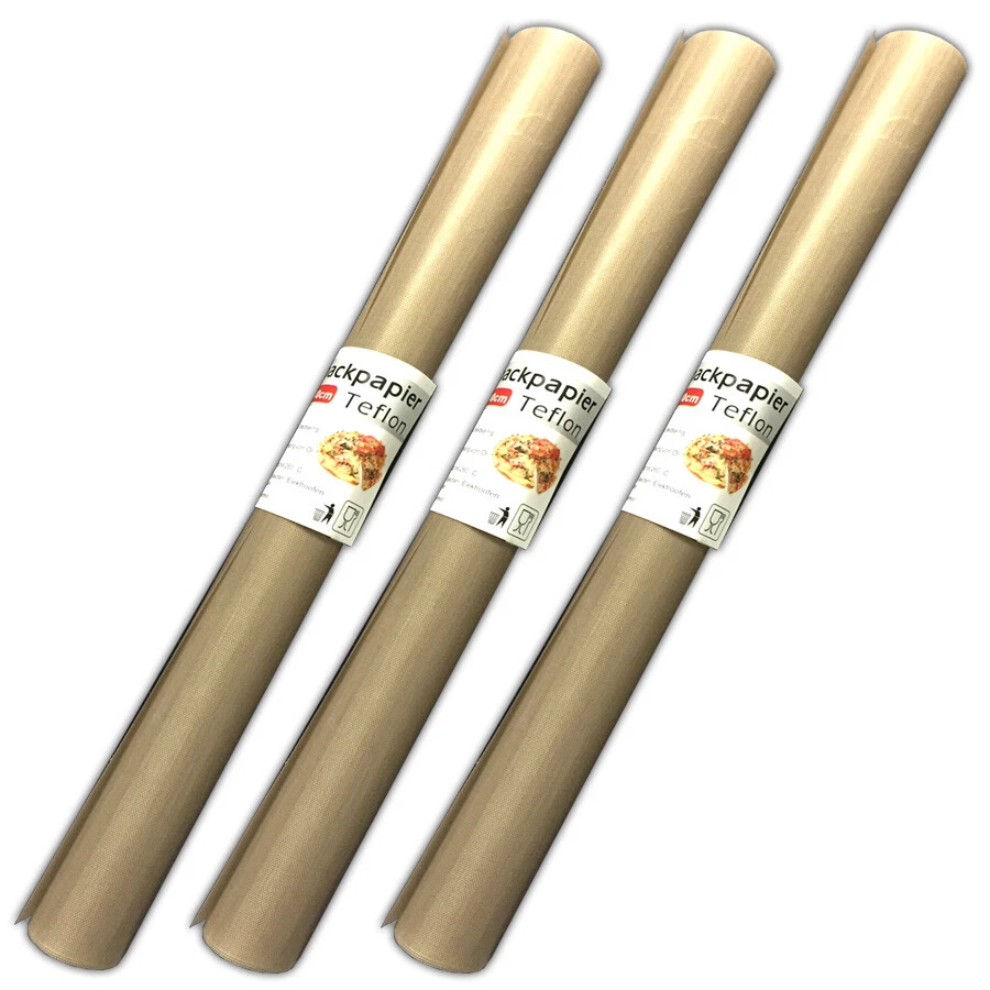 3 Stück Antihaft Dauerbackfolie Backpapier Teflon Dauerbackpapier Backtrennfolie