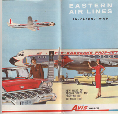 Eastern Air Lines In Flight Map alt