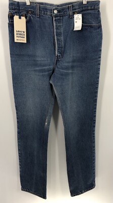 Levi s Authorized Vintage Made in USA Blue Denim Jeans 501 Taper  34  x 31
