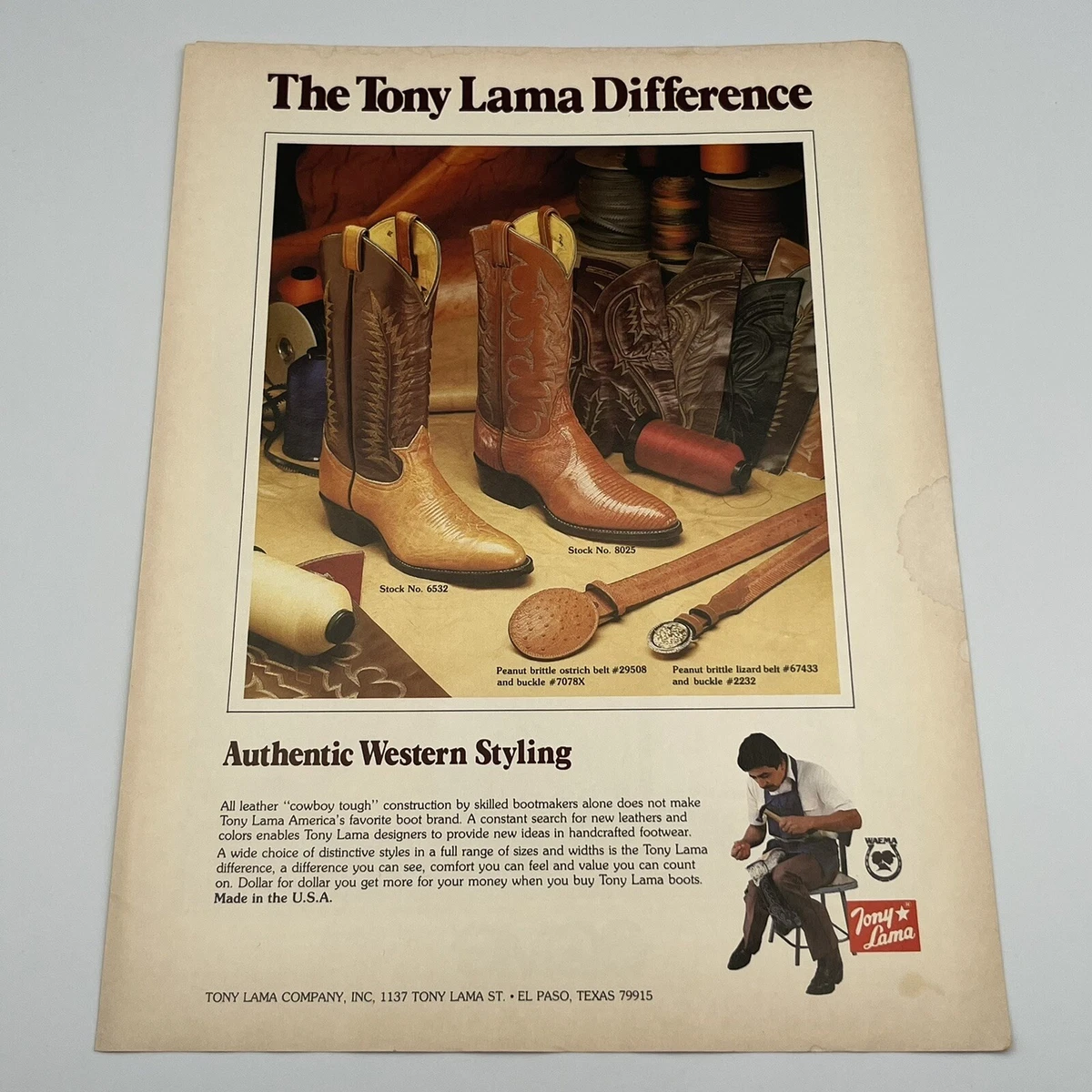 Tony lama deals boot company