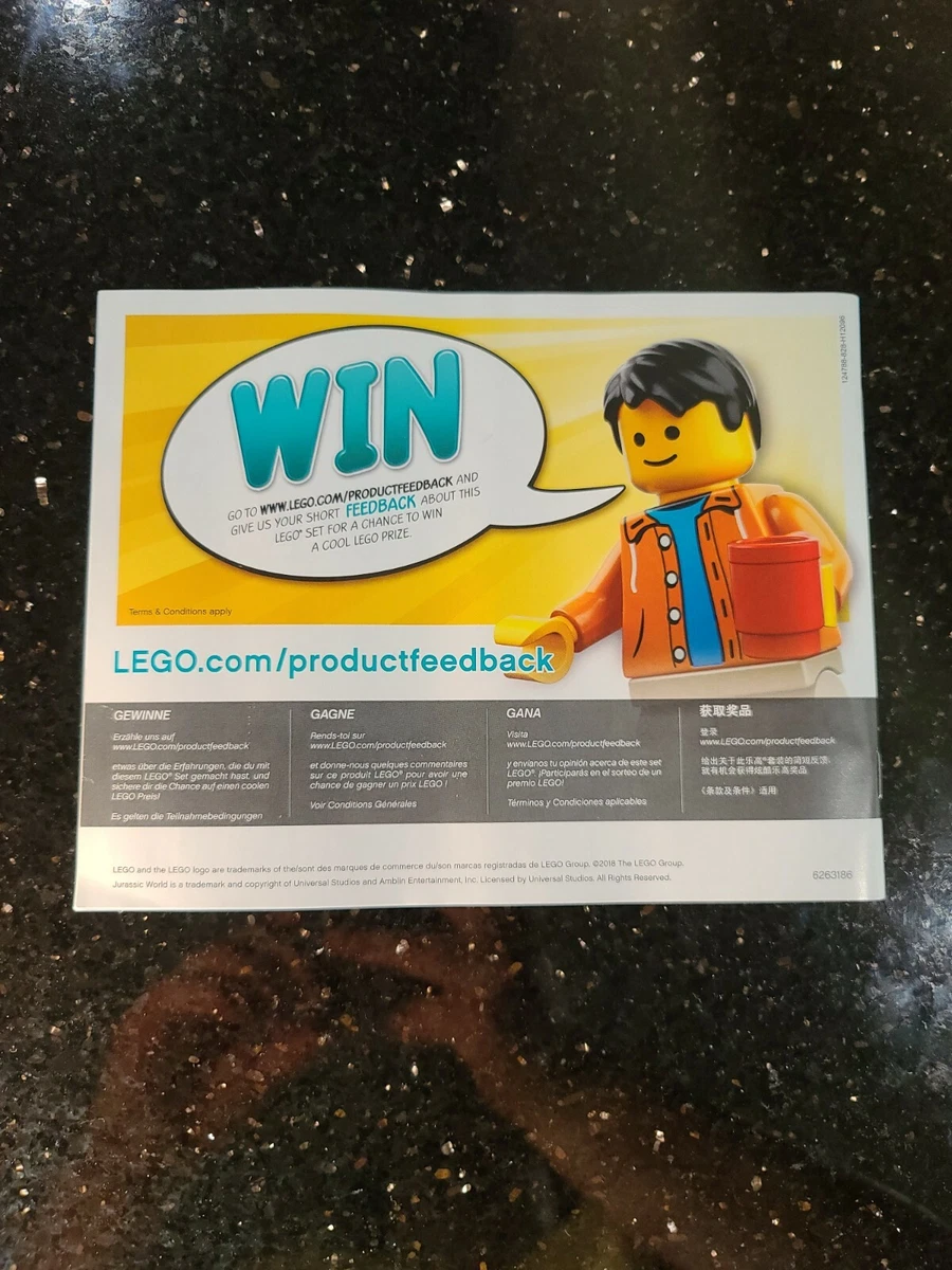 Lego Jurassic World 75931 Instructions Manual Booklet Only eBay