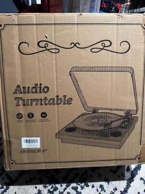 Popsky 3-Speed Turntable w/Built in Speakers | Bluetooth, MP3 | Record Player