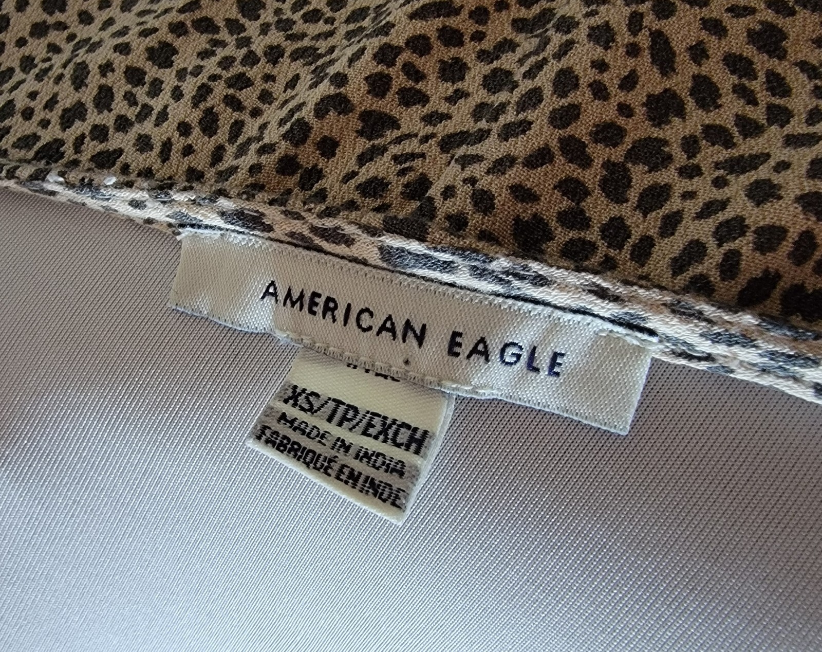 American Eagle Leopard Print Wrap Front  Crop Top… - image 7