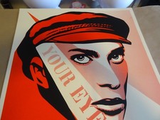 2010 Shepard Fairey Obey Giant Your Eyes Here GIRL STREET ART TEST PRINT POSTER