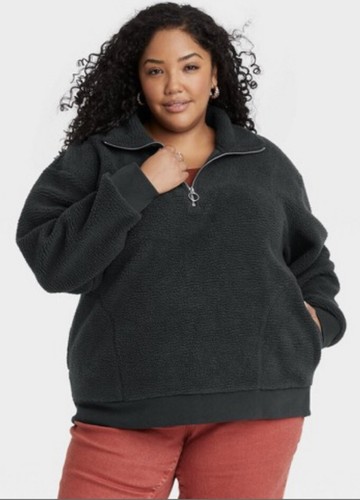 ava\u0026viv plus size women's sherpa 