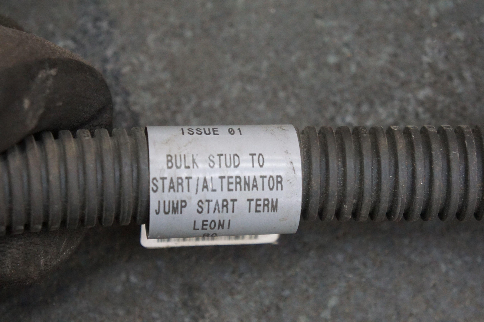 Battery Power Cable Dirty Feed Bulkhead Stud To Alternator Aston Martin Rapide