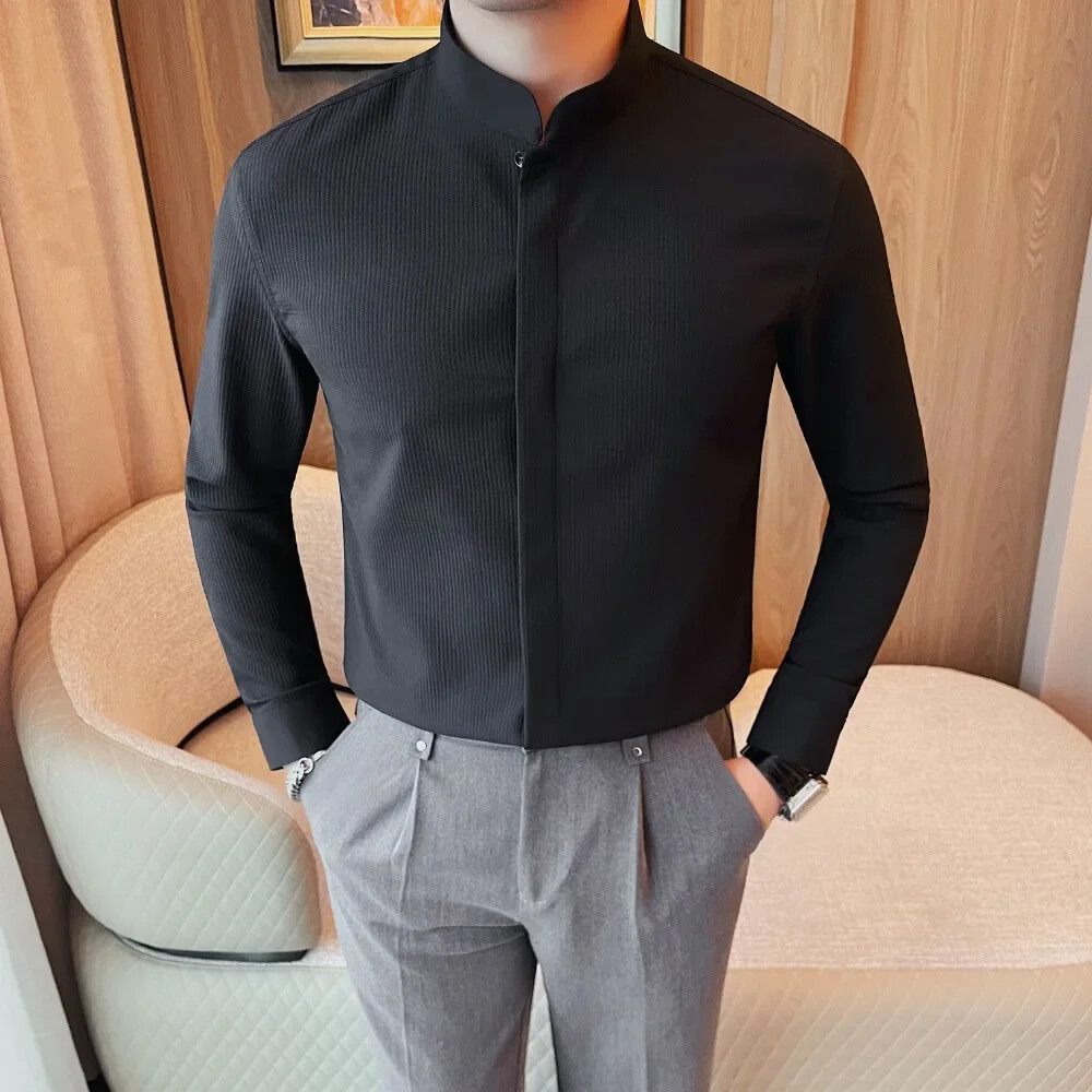dark grey dress shirt men Men's Everyday Button-Down Shirt in Grey