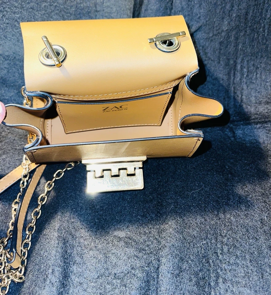 Bolso Bandolera ZAC Zac Posen Eartha Mini Cadena Oro Mostaza Cuero Amarillo Foto 2 de 4