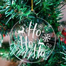 25 Pcs Clear Blank Christmas Ornaments- 3 Inch Round 25pcs