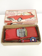 Vintage Tinplate Tin Toy Car Cragstan Ford Thunderbird Boxed Working - Japan
