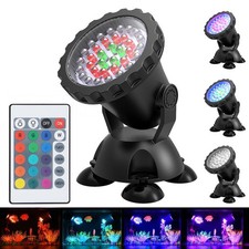 Underwater Spot Lights 1/2/4 Heads RGB Submersible Fountain Pool Pond Lights UK