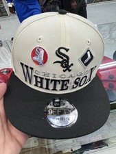 New Era Chicago White Sox SnapBack 9Fifty Hat MLB Vintage Logo Cream Off White