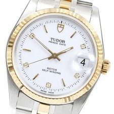 TUDOR Prince Date 74033 5P diamond YG2 tone Automatic Men's Watch 942602
