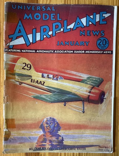 Vintage Original MODEL AIRPLANE NEWS Aviation Magazine January 1935 - Picture 1 of 13