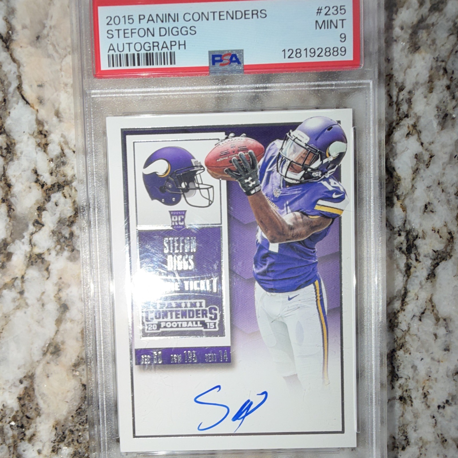 Stefon Diggs Panini Contenders #235 Autograph