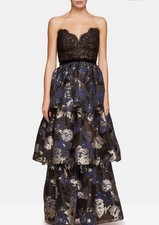 Marchesa Notte tiered Brocade Gown size 10