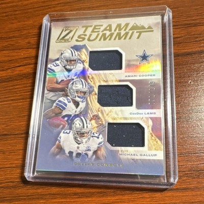 Panini 2021 Zenith Team Summit Relics Dallas Cowboys Cooper Lamb Gallup #TS-DA 