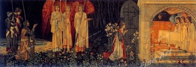 Holy Grail Tapestry-The Attainment by Edward Burne-Jones Giclee Art