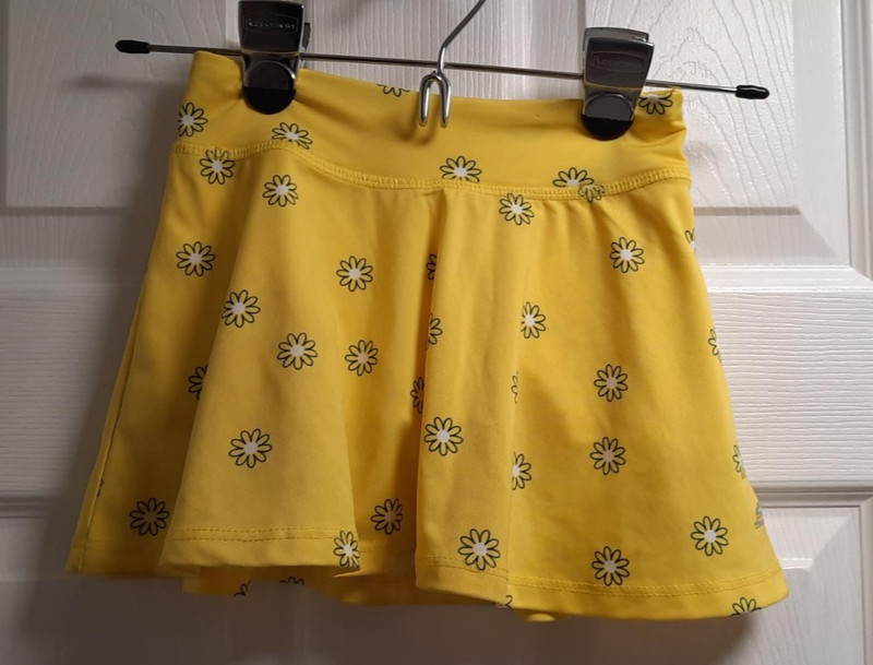 Toddlers Girls Skechers Sport Yellow Flowered Skort 4T