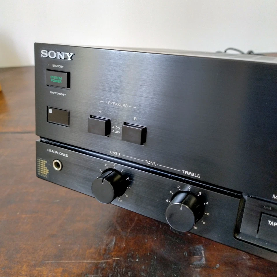 SONY TA-F310R AMPLIFICATORE STEREO, MADE IN JAPAN 1989, TELECOMANDO, FUNZIONANTE - Immagine 2 di 4