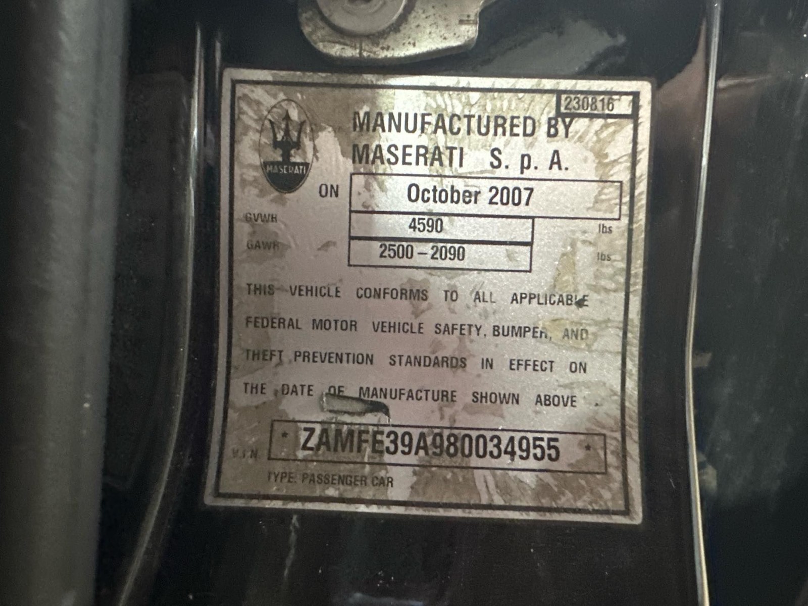 Used Engine Control Module (ECM) fits: 2008 Maserati QUATTROPORTE  Grade A