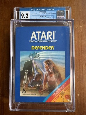 Atari 2600 Defender Vintage 1982 Blue Box Sealed CGC 9.2 A+ Graded Video Game
