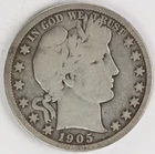 VG 1905 S Barber Half Dollar