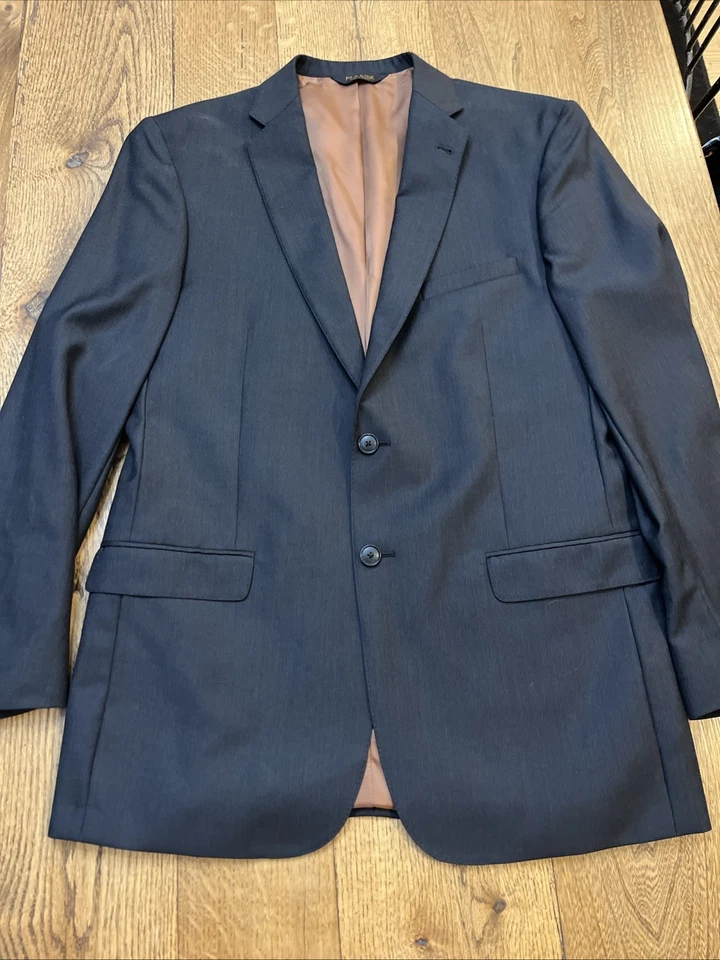 Joseph A. Bank 2-Piece Suit 100% Wool Black Slim Fit Men's 42L 36X32 - Image 2 of 4