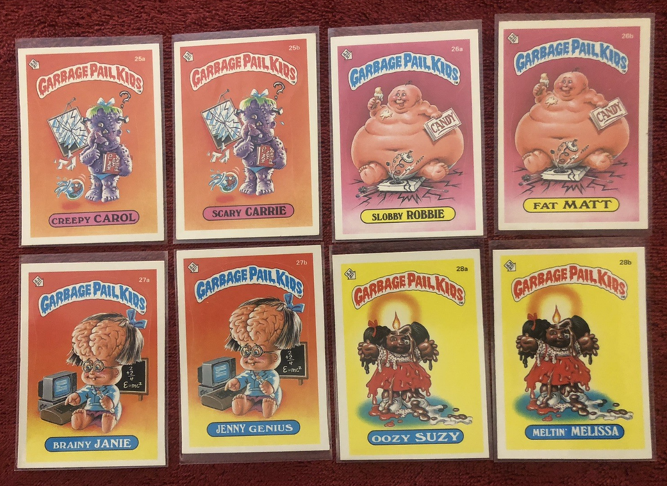 1985 GARBAGE PAIL KIDS SERIES 1, 1a-41b TOPPS STICKER CARD SET, All 82 ...