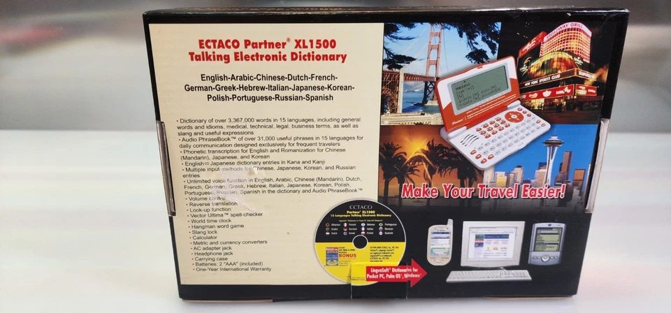 ECTACO PARTNER XL1500 15 Languages Talking Dictionary & Phrasebook. - Image 3 of 4