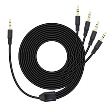 3.5mm Headphone Splitter 1 to 4-Ways 3.5mm 1/8" TRS 3-Pole Gold Plated Male...