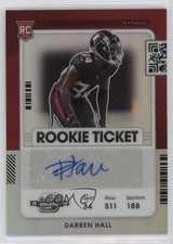 2021 Panini Contenders Optic Rookie Ticket Silver Prizm Darren Hall Auto 11oq