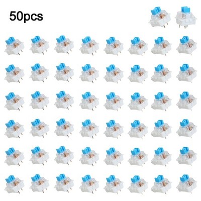 Mechanical Keyboard Switches 50 PCS 3 Pin Tactile Pre Lubed for Smooth Keypress