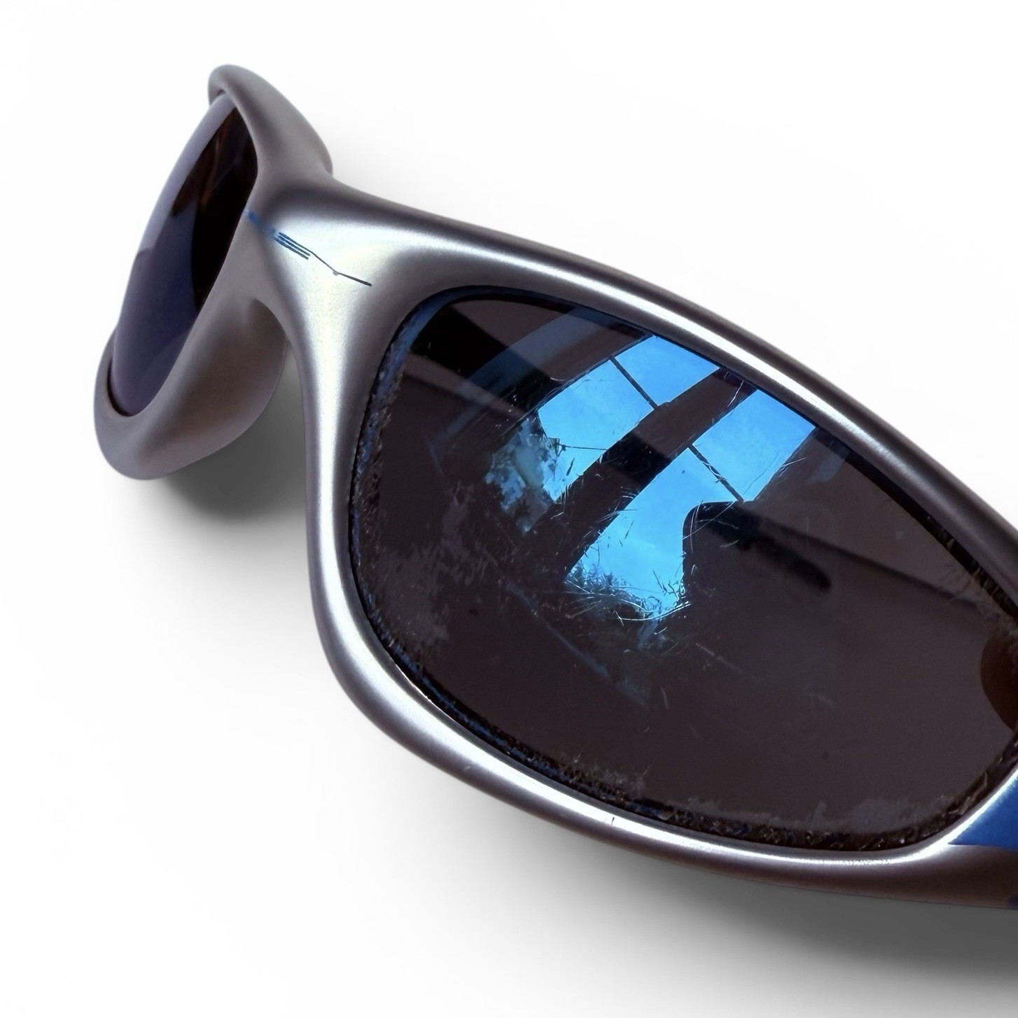 Oakley New Straight Jacket FMJ+ Blue Flames Ice Iridium Sunglasses image 6