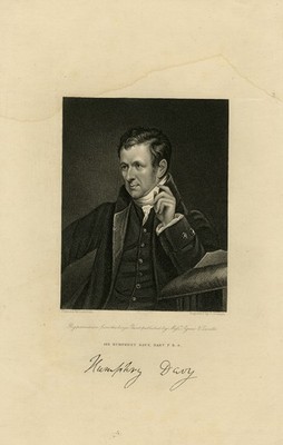 Antique Print-PORTRAIT-HUMPHREY DAVY-CHEMIST-INVENTOR-Lonsdale-Jenkins-ca. 1830