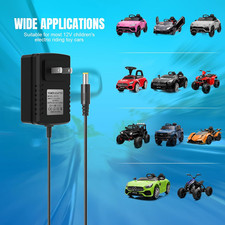 12V Charger for Kids Ride on Toys Car 12 Volt Battery Charger for Best Choice...