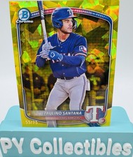 2025 Bowman Chrome Prospects Yellow Sapphire Paulino Santana /75 [Rangers]