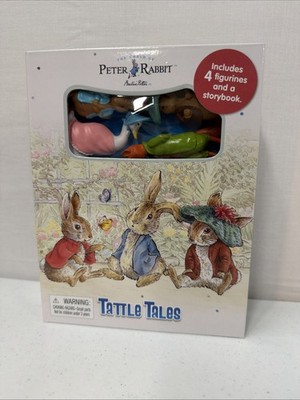 2022 Peter Rabbit Tattle Tales Box Storybook & 4 Story Character Figurines ~NEW